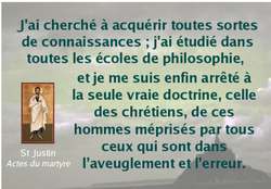 La vérité selon Saint Justin La vérité selon Saint Justin